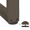  2 db fekete, T-alakú étkezőasztal láb 80x35x(72-73) cm acél étkezőasztal