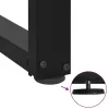  2 db fekete, T-alakú étkezőasztal láb 90x35x(72-73) cm acél étkezőasztal