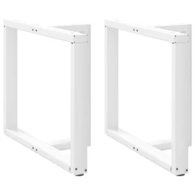   2 db fehér, T-alakú étkezőasztal láb 90x35x(72-73) cm acél étkezőasztal láb