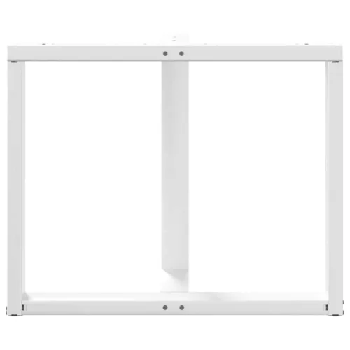  2 db fehér, T-alakú étkezőasztal láb 90x35x(72-73) cm acél étkezőasztal láb