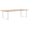  2 db fehér, T-alakú étkezőasztal láb 90x35x(72-73) cm acél étkezőasztal láb