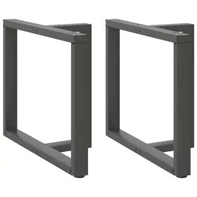   2 db antracitszürke, T-alakú acél étkezőasztal láb 90x35x(72-73) cm