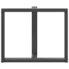  2 db antracitszürke, T-alakú acél étkezőasztal láb 90x35x(72-73) cm