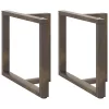  2 db fekete, T-alakú étkezőasztal láb 90x35x(72-73) cm acél étkezőasztal