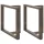  2 db fekete, T-alakú étkezőasztal láb 90x35x(72-73) cm acél étkezőasztal