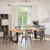  2 db T-alakú étkezőasztal láb fekete 100x35x(72-73) cm acél étkezőasztal