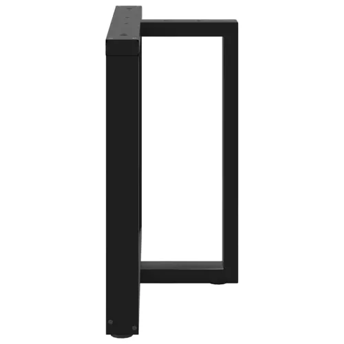  2 db T-alakú étkezőasztal láb fekete 100x35x(72-73) cm acél étkezőasztal