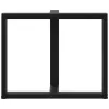  2 db T-alakú étkezőasztal láb fekete 100x35x(72-73) cm acél étkezőasztal