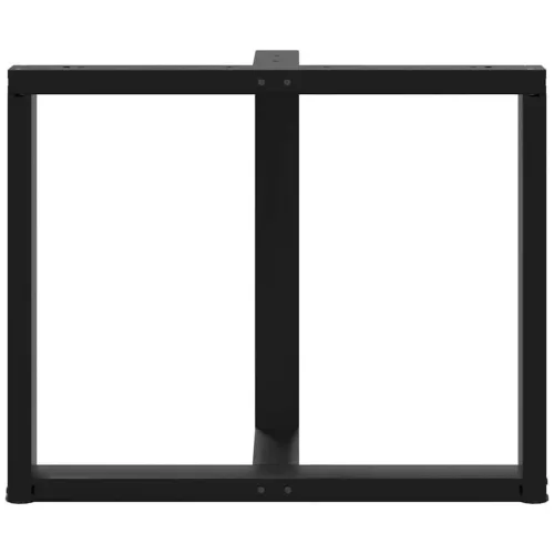  2 db T-alakú étkezőasztal láb fekete 100x35x(72-73) cm acél étkezőasztal