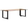  2 db T-alakú étkezőasztal láb fekete 100x35x(72-73) cm acél étkezőasztal