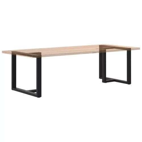  2 db T-alakú étkezőasztal láb fekete 100x35x(72-73) cm acél étkezőasztal