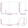  2 db T-alakú étkezőasztal láb fekete 100x35x(72-73) cm acél étkezőasztal