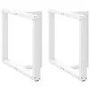  2 db fehér, T-alakú étkezőasztal láb 100 x 35 x (72-73) cm acél