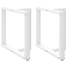    2 db fehér, T-alakú étkezőasztal láb 100 x 35 x (72-73) cm acél