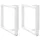  2 db fehér, T-alakú étkezőasztal láb 100 x 35 x (72-73) cm acél