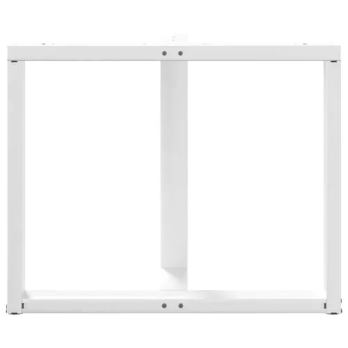  2 db fehér, T-alakú étkezőasztal láb 100 x 35 x (72-73) cm acél