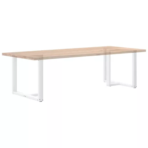  2 db fehér, T-alakú étkezőasztal láb 100 x 35 x (72-73) cm acél