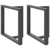  2 db antracitszürke, T-alakú acél étkezőasztal láb 100x35x(72-73) cm