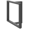  2 db antracitszürke, T-alakú acél étkezőasztal láb 100x35x(72-73) cm