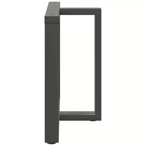  2 db antracitszürke, T-alakú acél étkezőasztal láb 100x35x(72-73) cm