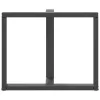  2 db antracitszürke, T-alakú acél étkezőasztal láb 100x35x(72-73) cm