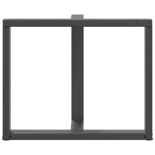  2 db antracitszürke, T-alakú acél étkezőasztal láb 100x35x(72-73) cm