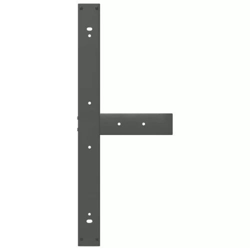  2 db antracitszürke, T-alakú acél étkezőasztal láb 100x35x(72-73) cm