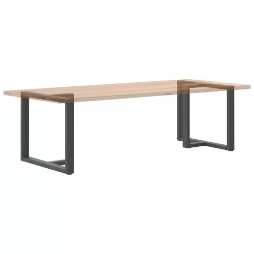  2 db antracitszürke, T-alakú acél étkezőasztal láb 100x35x(72-73) cm
