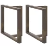  2 db T-alakú étkezőasztal láb fekete 100x35x(72-73) cm acél étkezőasztal