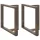  2 db T-alakú étkezőasztal láb fekete 100x35x(72-73) cm acél étkezőasztal