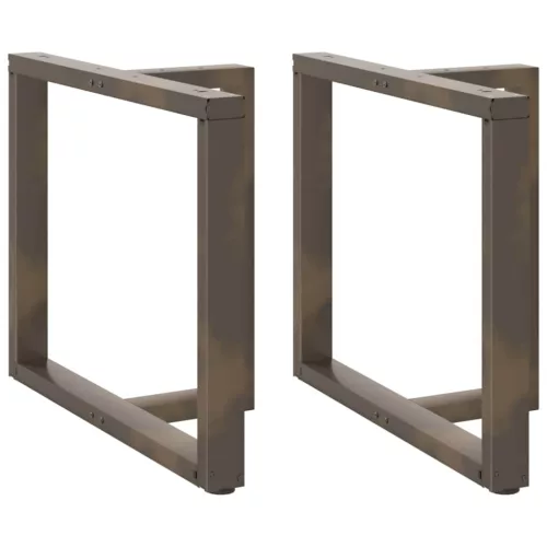  2 db T-alakú étkezőasztal láb fekete 100x35x(72-73) cm acél étkezőasztal
