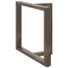  2 db T-alakú étkezőasztal láb fekete 100x35x(72-73) cm acél étkezőasztal