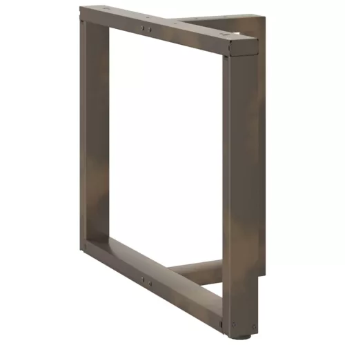  2 db T-alakú étkezőasztal láb fekete 100x35x(72-73) cm acél étkezőasztal