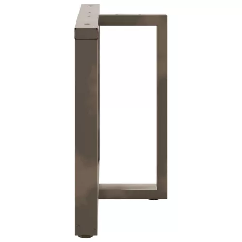  2 db T-alakú étkezőasztal láb fekete 100x35x(72-73) cm acél étkezőasztal