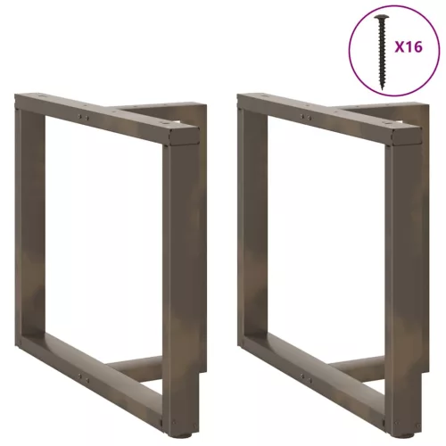  2 db T-alakú étkezőasztal láb fekete 100x35x(72-73) cm acél étkezőasztal