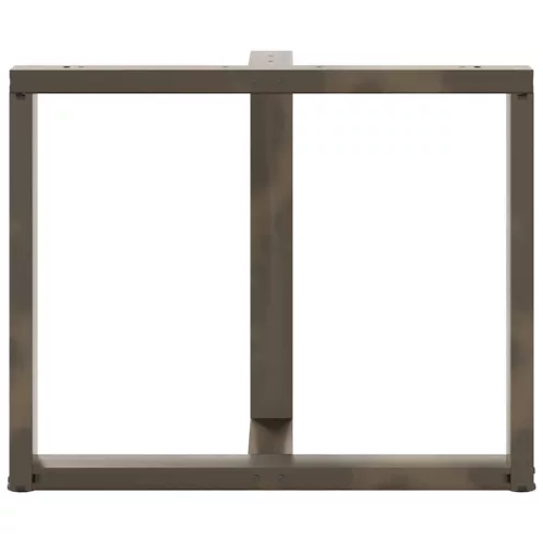 2 db T-alakú étkezőasztal láb fekete 100x35x(72-73) cm acél étkezőasztal