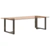  2 db T-alakú étkezőasztal láb fekete 100x35x(72-73) cm acél étkezőasztal