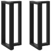  2 db fekete, T-alakú acél bárasztalláb 40x35x(90-91) cm