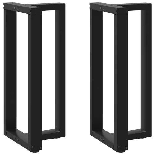  2 db fekete, T-alakú acél bárasztalláb 40x35x(90-91) cm