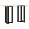  2 db fekete, T-alakú acél bárasztalláb 40x35x(90-91) cm