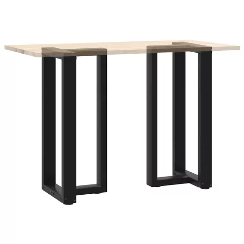  2 db fekete, T-alakú acél bárasztalláb 40x35x(90-91) cm