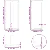  2 db fekete, T-alakú acél bárasztalláb 40x35x(90-91) cm