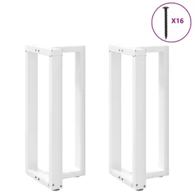    2 db T-alakú bárasztalláb, fehér, 40x35x(90-91) cm, acél