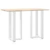  2 db T-alakú bárasztalláb, fehér, 40x35x(90-91) cm, acél