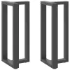  2 db antracitszürke T-alakú acél bárasztalláb 40x35x(90-91) cm