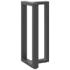  2 db antracitszürke T-alakú acél bárasztalláb 40x35x(90-91) cm