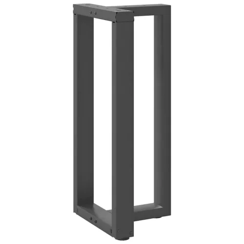  2 db antracitszürke T-alakú acél bárasztalláb 40x35x(90-91) cm