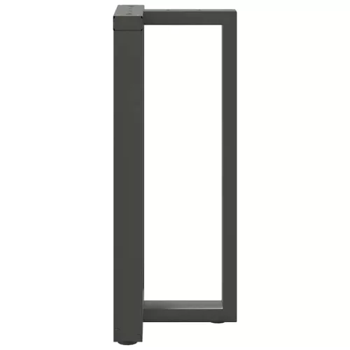  2 db antracitszürke T-alakú acél bárasztalláb 40x35x(90-91) cm