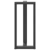  2 db antracitszürke T-alakú acél bárasztalláb 40x35x(90-91) cm