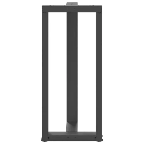  2 db antracitszürke T-alakú acél bárasztalláb 40x35x(90-91) cm